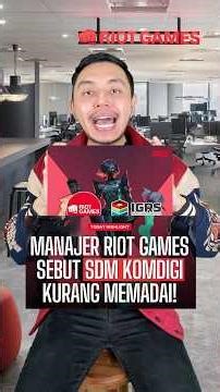 Riot Games manager says Komdigi's human resources are not good enough? #shorts