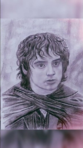 Frodo baggins drawing #sketch #lotr #hobbit #art #shorts #thelordoftherings
