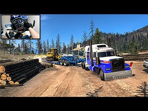 Uphill Off Road with 39.000 lb Stamper Machine - American Truck Simulator - Logitech G29 Setup