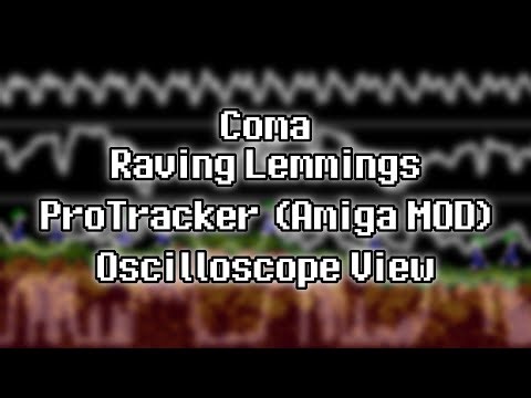 Coma - “Raving Lemmings” (Amiga MOD) [Oscilloscope View]