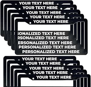 Custom License Plate Frame for Cars (Pack of 10)