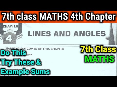 7th class |Maths|4.Lines and Angles chapter|7th 4th chapter do this and try these and example sums