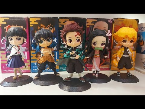Kanao, Nezuko, Tanjiro, Zenitsu, Inosuke Qposket Figures Unboxing | Demon Slayer