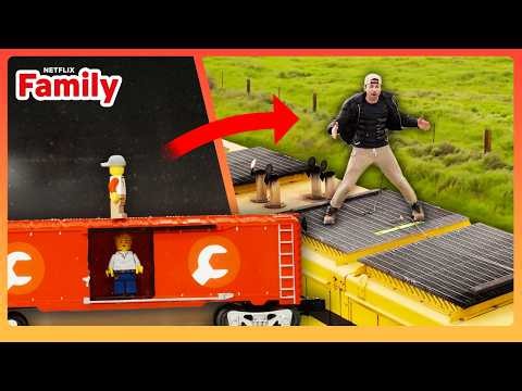 What Happens When You Jump on a Moving Train? 🚂 Mark Rober's CrunchLabs | Netflix Family