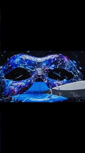 🌌😷💧 “A nebula mask melting into smooth cosmic cream… unreal transition.”