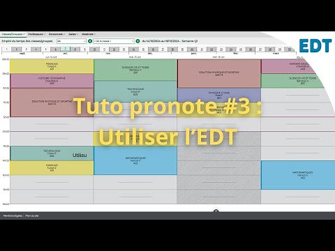 Pronote tutorial #3: Using the timetable