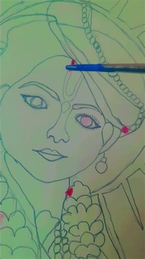 Krishna ji face clouring
