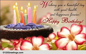 Birthday Flowers Cards, Free Birthday Flowers Wishes, Greeting Cards | 123 Greetings