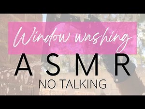 WINDOW WASHING CLEANING ASMR • Inside view • Squeegee