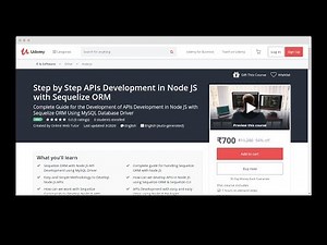 Udemy Course - Step by Step APIs Development in Node JS with Sequelize ORM