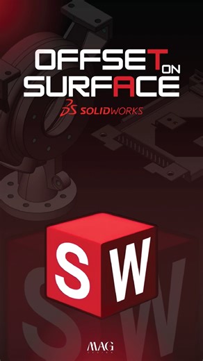 Offset On Surface In SolidWorks 💡 #solidworks #solidworkstutorial #cad #cadsoftware #mechanical