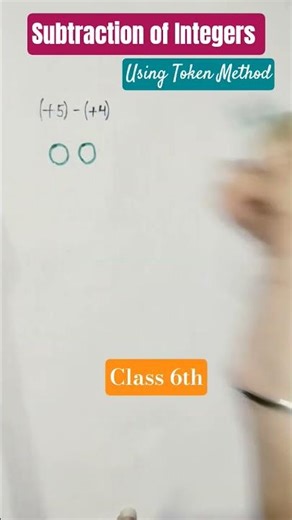 Subtraction of Integers using Token Method #shorts #shortvideo #ytshorts #maths #yt #mathsbydeeksha