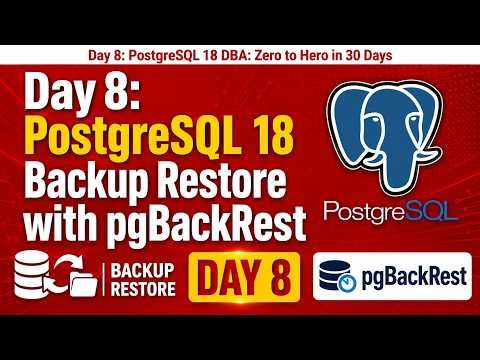 Day 8: PostgreSQL 18 Backup Restore with pgBackRest #postgresql #backup #restore #pgbackrest #day8