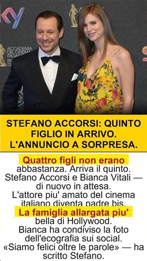 Stefano Accorsi aspetta il quinto figlio: l'annuncio inaspettato