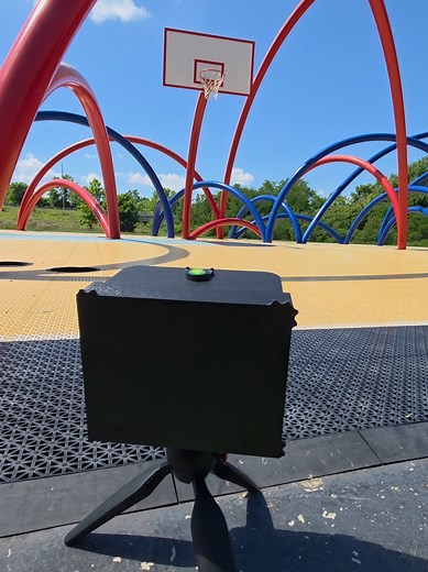 Exploring Pinhole Photography at Basketball Art Installation