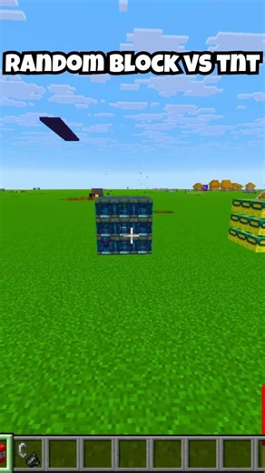 random block vs tnt! #minecraft #minecraftshorts #gugugaga
