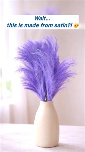 DIY Satin Flowers 🌸 Simple & Elegant Vase Decor #shorts #diy