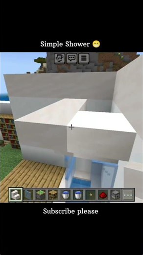 Easiest Minecraft Shower Tutorial! (No Mods) 😱 #minecraftshorts