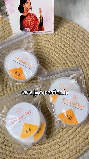 💎 Crystal Tec Elastic Thread Unboxing & Review | 0.5mm | 0.8mm | 1.0mm 🧵✨| #shorts #elasticcord