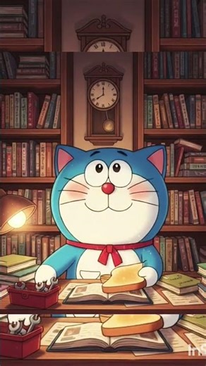 (Cute & Simple): Doraemon Eating Memory Bread! 🍞✨ | Nostalgic Moments