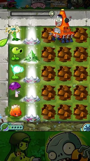 PvZ2 - 5 Plants & Mint lv1 Power-Up vs Robo Cone #Shorts #pvz #pvz2 #pvz2gameplay #pvzmod
