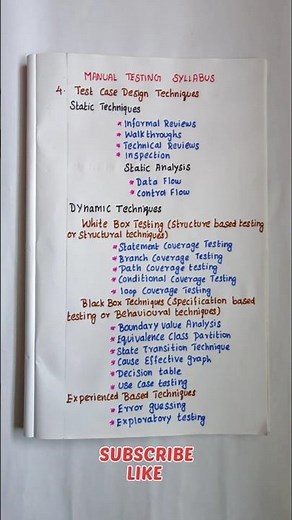 Static and dynamic Testing #manualtesting #automationtesting