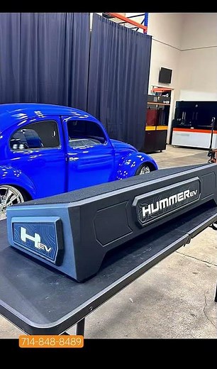 EV Hummer Subwoofer Box 🔊 Custom Sub Enclosure #hummerev #subwoofer #bassheads #gmc #audioupgrade