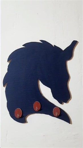 Turned simple cardboard into a stylish Horse key holder,diy key holder idea #diy #art #craft #shorts