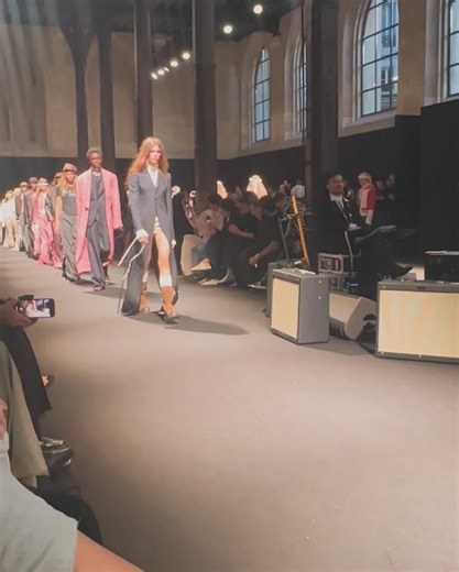 Erika Linder on Instagram: "Thank you @anndemeulemeester_official @stefanogallici for another magical show 🖤✨ hair & makeup by the one and only @michael.mua 📷 @nikitalaganovskis"