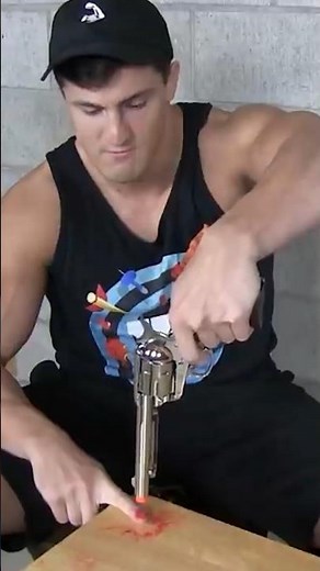 Shooting my Finger POINT BLANK… #funny #science #experiment