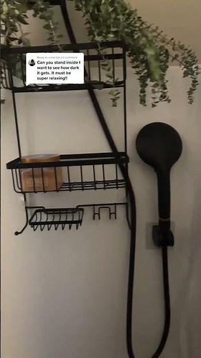 Transform Your Shower with Black Curtains: Dark and Relaxing?#showergoals