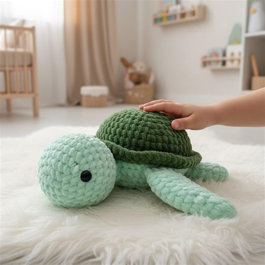 Jumbo Loggerhead Turtle Crochet Pattern No Sew Amigurumi Tortoise Plushie Toy - Etsy Canada