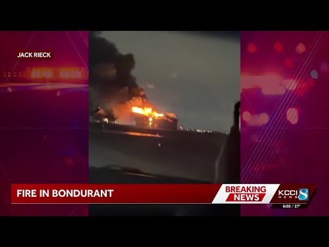 Video shows large structure fire on NE 72nd Street in Bondurant
