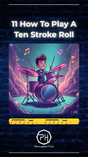 40 Drum Rudiments – Lesson 11 | Ten Stroke Roll | Drum Shorts