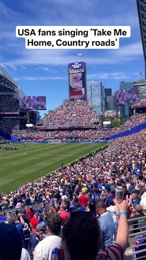 USA fans singing 'Take Me Home, Country roads' #usa #australia #worldcup2026 #fifaworldcup #worldcup