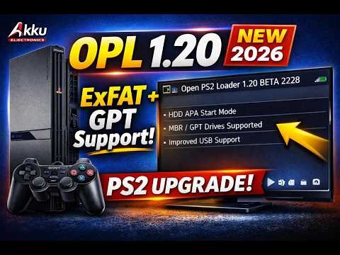 OPL 1.20 Beta Install Guide | PS2 Latest Open PS2 Loader (ExFAT + GPT Support)