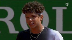 MATCH POINT: G.Dimitrov def. B. Shelton; Monte Carlo 1R