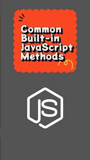 Common Built-in JavaScript Methods #coding #javascript #shorts