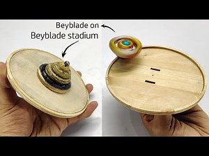 Building Beyblade Stadium over a Beyblade & launching Beyblade on beyblade