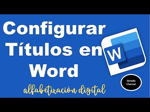 Setting up titles in Word
