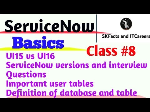 ServiceNow Course for Beginners || User admin Tables versions & questions || class 8 || #servicenow