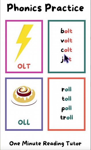 Learn to Read: First Grade Phonics Practice - Sounds of OLL & OLT - One Syllable Words #phonics