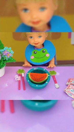 How to make Miniature Baby Bibs | MINIATURE IDEAS FOR DOLLHOUSE | #Shorts