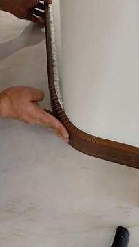Professional Curved Wood Skirting Installation | Smooth & Aesthetic Finish ✨🔨
