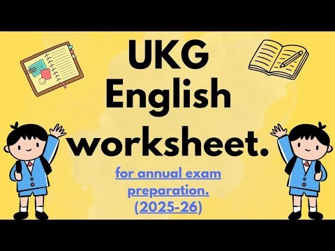UKG English worksheet. English question paper for UKG.#ukgworksheets.