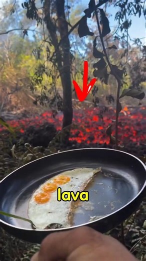 He Cooked Eggs on an ACTIVE Volcano! 🌋 #shorts