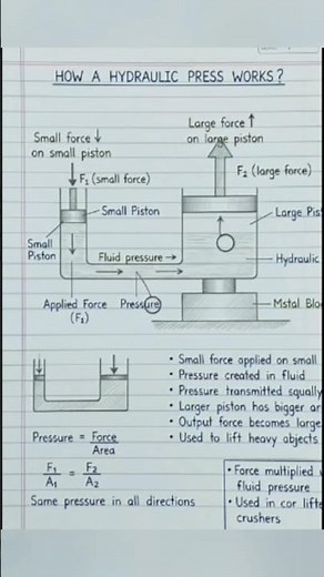 How A Hydraulic Press Works? #viral #industrialelectrician #mechanic #mechanical