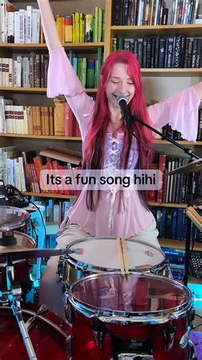 BAPHY on Instagram: "Hihi, this song is so fun to play!!😍 #metaldrumming #metalvocalist #metalmusic #baphy #metaldrummer"