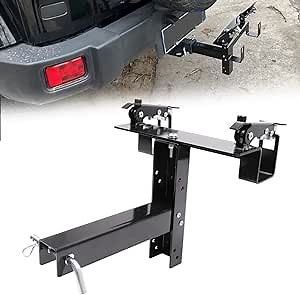 ELITEWILL 2” Single Can Garbage Towing Trailer Hitch,Trash Can Transporter Fit for Truck/Auto/Golf Cart/ATV/Trailer with 2in Hitch Receiver