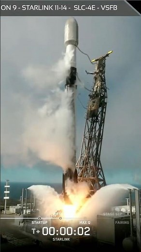 Lift-Off Falcon 9 - Starlink 11-14 - SLC-4E - Vandenberg SFB - November 6, 2025